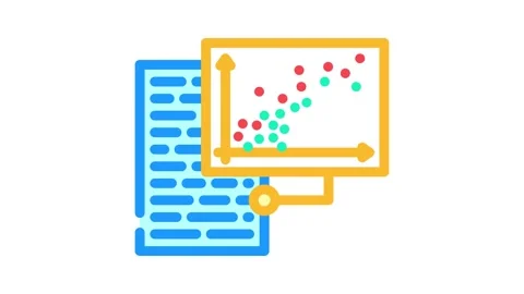 Text analysis graph natural language processing nlp color icon animation Stock-Footage 327259354