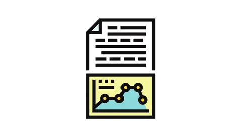 Text analysis graph nlp color icon animation Stock Footage 326118280