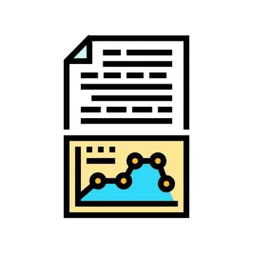 Text analysis graph nlp color icon vector illustration Illustration