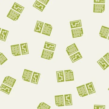 Text analysis graph nlp glyph seamless pattern Stock Illustration