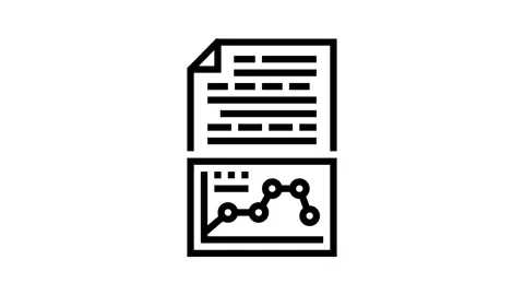 Text analysis graph nlp line icon animation Stock Footage 326125372