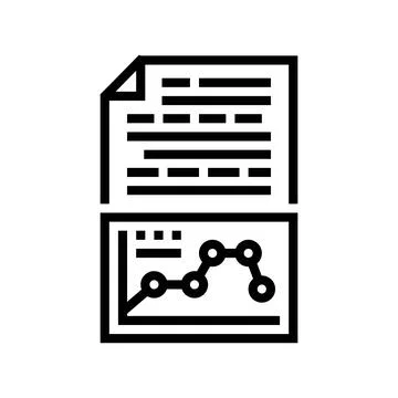Text analysis graph nlp line icon vector illustration Illustration