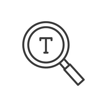 Text Analytics, in line design. Text, analytics, data, analysis, words, language Stock-Illustration