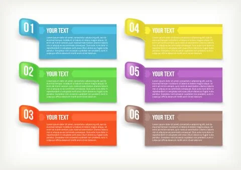 Text and banner paper Stock Illustration