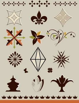 Text and page decorations Stock Illustration