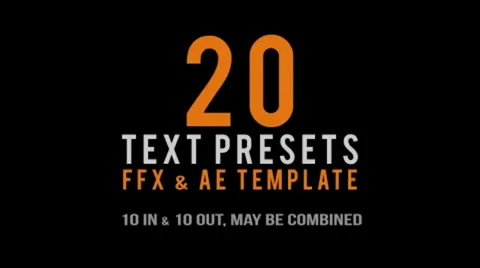 Text animated presets Stock After Effects