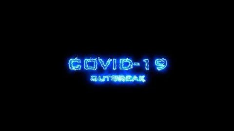 Text animatin COVID-19 Arc Reactor blue Stock Footage 126311972