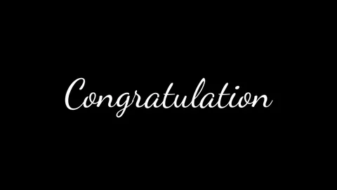 Text Animation Of Congratulation Stock Footage 268962606