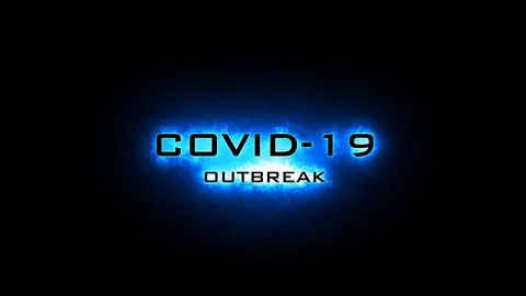 Text animation COVID-19 Cellular blue Stock Footage 126311974