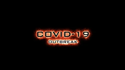 Text animation COVID-19 Core burn Stock Footage 126311975