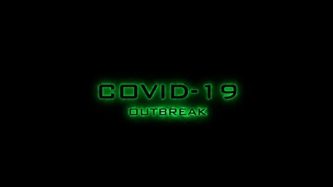Text animation COVID-19 Ghostbuster green Stock Footage 126311994