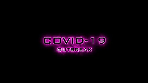 Text animation COVID-19 Replicant pink Stock Footage 126311999