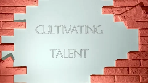 Text animation CULTIVATING TALENT. Creative techniques for talent development Stock Footage 296804850