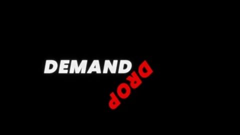 Text animation Demand Drop Stock Footage 315338043