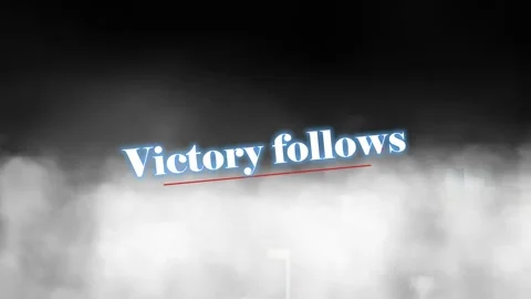 Text animation displaying names over rolling white fog clouds against solid Stock Footage 345499634