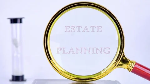 Text animation ESTATE PLANNING, Explore the vital aspects of estate planning Stock Footage 296384836