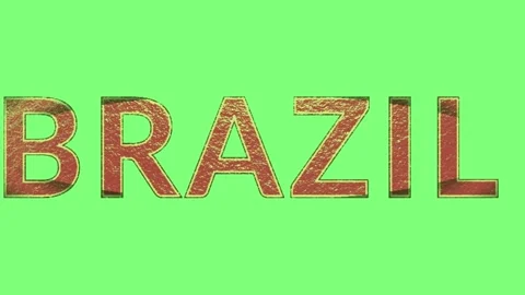 Text animation featuring repetitive brazil word pattern displayed against Stock Footage 346122358