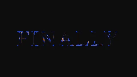 Text animation FINALLY appearing with cinematic motion and subtle light fla.. Video stock 344035185