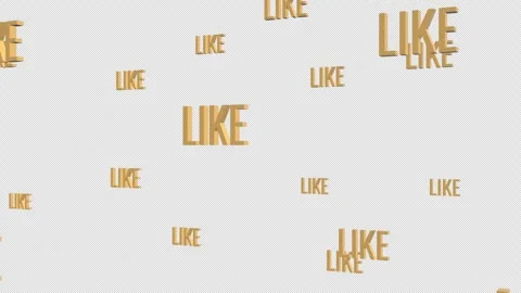 LIKE Text Animation. Stock Footage 315884845