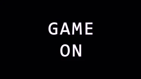Text animation GAME ON appearing with subtle glow against dark background f.. Vídeo Stock 344036857