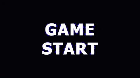 Text Animation Game Start Sequence On Black Background Subtle Cinematic Motio Stock Footage 344283612