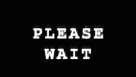 Text animation with glitch effect on please wait message during loading seq.. Stock Footage 343415952
