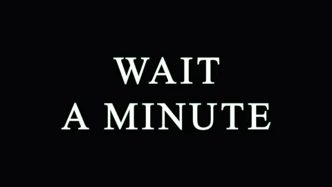Text animation with glowing green letters forming the phrase Wait A Minute .. Video stock 344032328