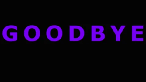 Text animation Good bye in purple green and yellow neon glow on black and w.. 스톡 동영상 343413669
