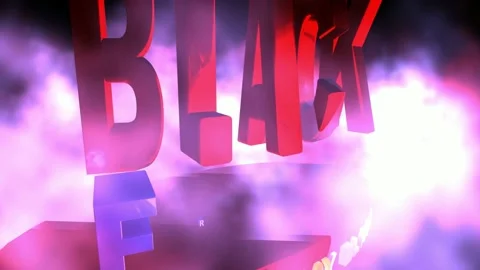 Text Animation with Graphics Black Friday 库存影片 131376044