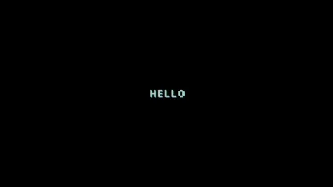 Text animation - Hello - with glitch and VHS noise effect on letters Video stock 273753050