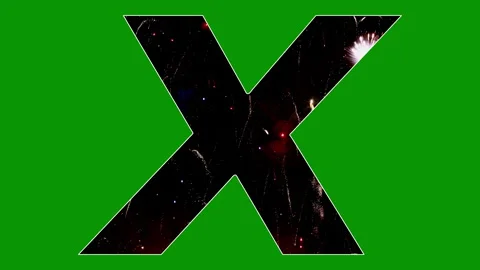 Text animation holiday fireworks fun display Stock Footage 301731328