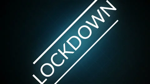 Text animation, LOCKDOWN Video stock 142564566