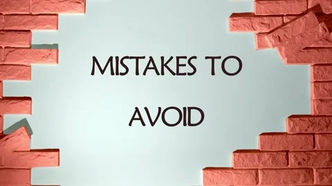 Text animation MISTAKES TO AVOID. Business concept. 스톡 동영상 289447286