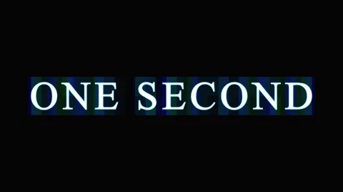 Text animation of ONE SECOND repeated against dark background with glowing .. Video stock 344035650