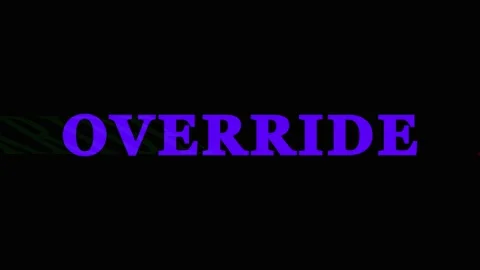 Text animation OVERRIDE with glitch effect in dark background motion graphi.. Stock Footage 344037235