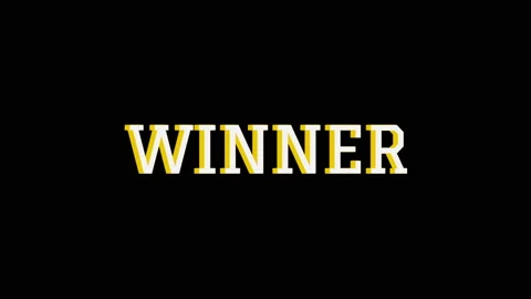 Text animation with quote - Winner. Perfect as text title of your videos, social 스톡 동영상 223724247