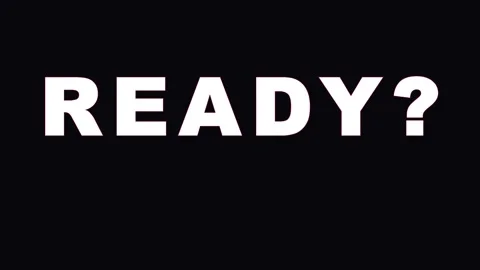 Text Animation READY word appearing with motion graphics and dark backgroun.. Video stock 343408739