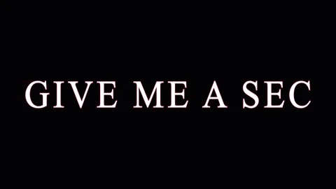 Text animation with repeating phrase GIVE ME A SEC in cinematic motion agai.. Stock Footage 344035725