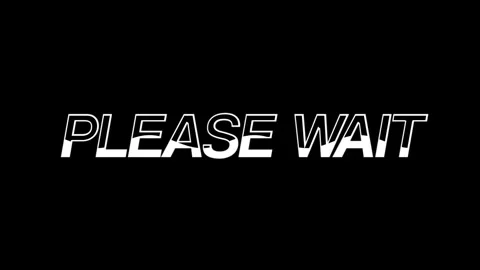 Text animation saying "PLEASE WAIT" Stock Footage 314425681