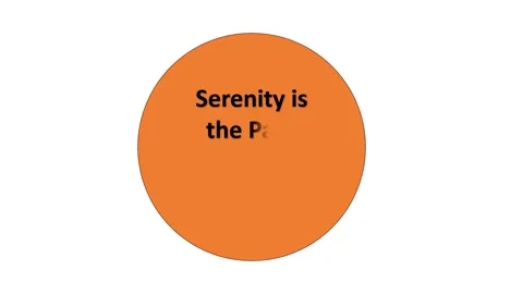 Text Animation - Serenity is the Path to Happiness! - White background Stock Footage 269528813