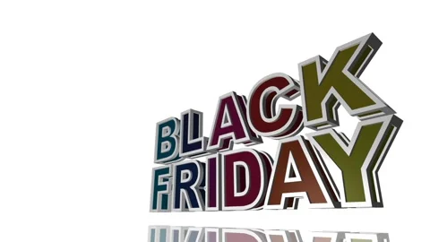 Text Animation with Shock Effect Black Friday 库存影片 131247582
