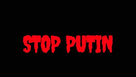 Text animation - Stop Putin. The concept of fighting the main terrorist of the Stock Footage 172043826