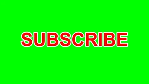 Text animation subscribe video channel isolated on green background for soc.. Stock Footage 253357438