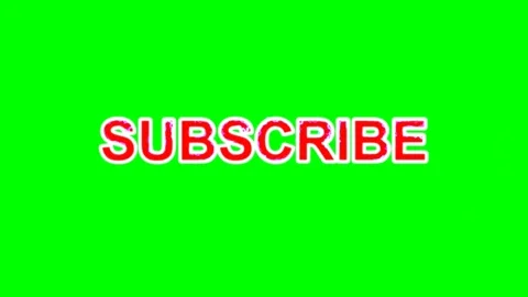 Text animation subscribe video channel isolated on green background for soc.. Stock Footage 253357445