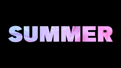 Text animation - Summer on a black background. Stock Footage 280118755