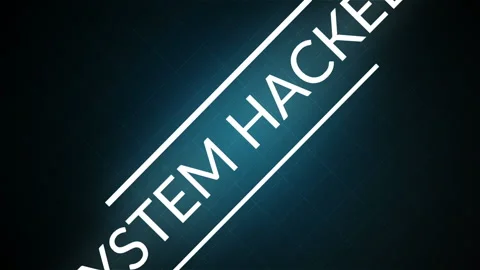 Text animation, SYSTEM HACKED Stock Footage 210097115