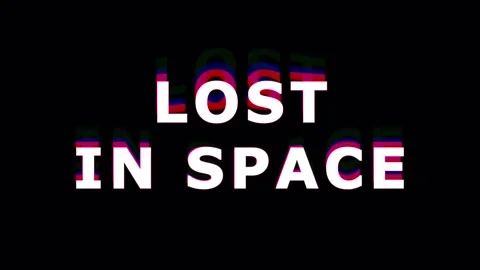 Text animation transitioning through color shifts and glitch effects during.. Stock-Footage 344032295