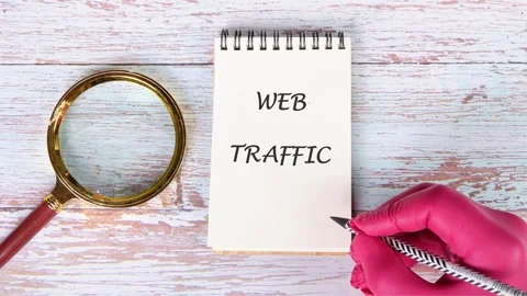 Text animation WEB TRAFFIC 库存影片 308143950