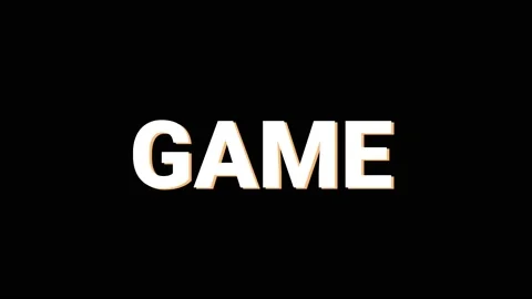 Text Animation word game in 4k. Reveal and fade in text with black background Stock Footage 195097004