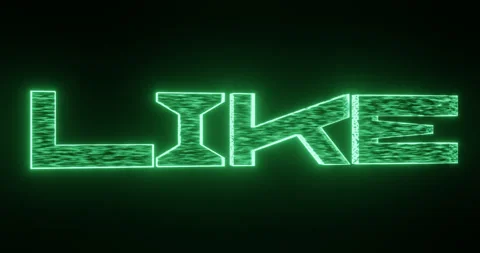 Text "LIKE" with an animized texture "noise" Stock Footage 254907331